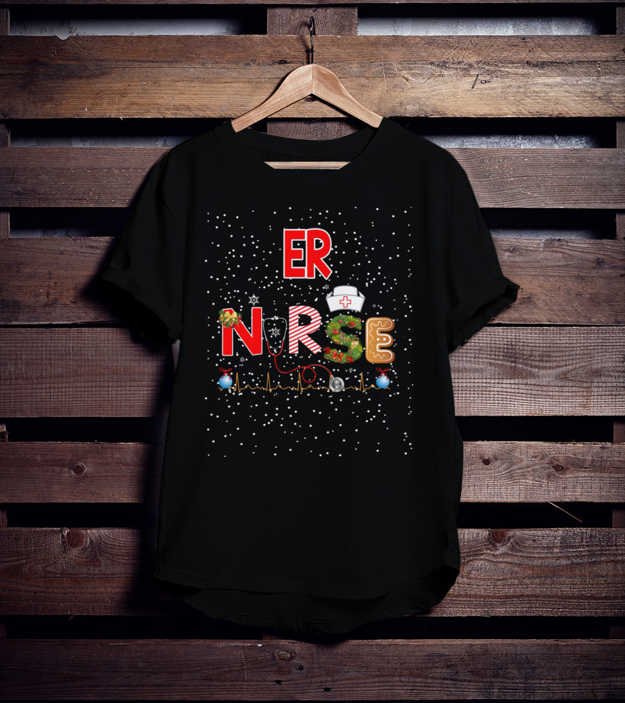 ER Nurse Christmas Festive T-Shirt
