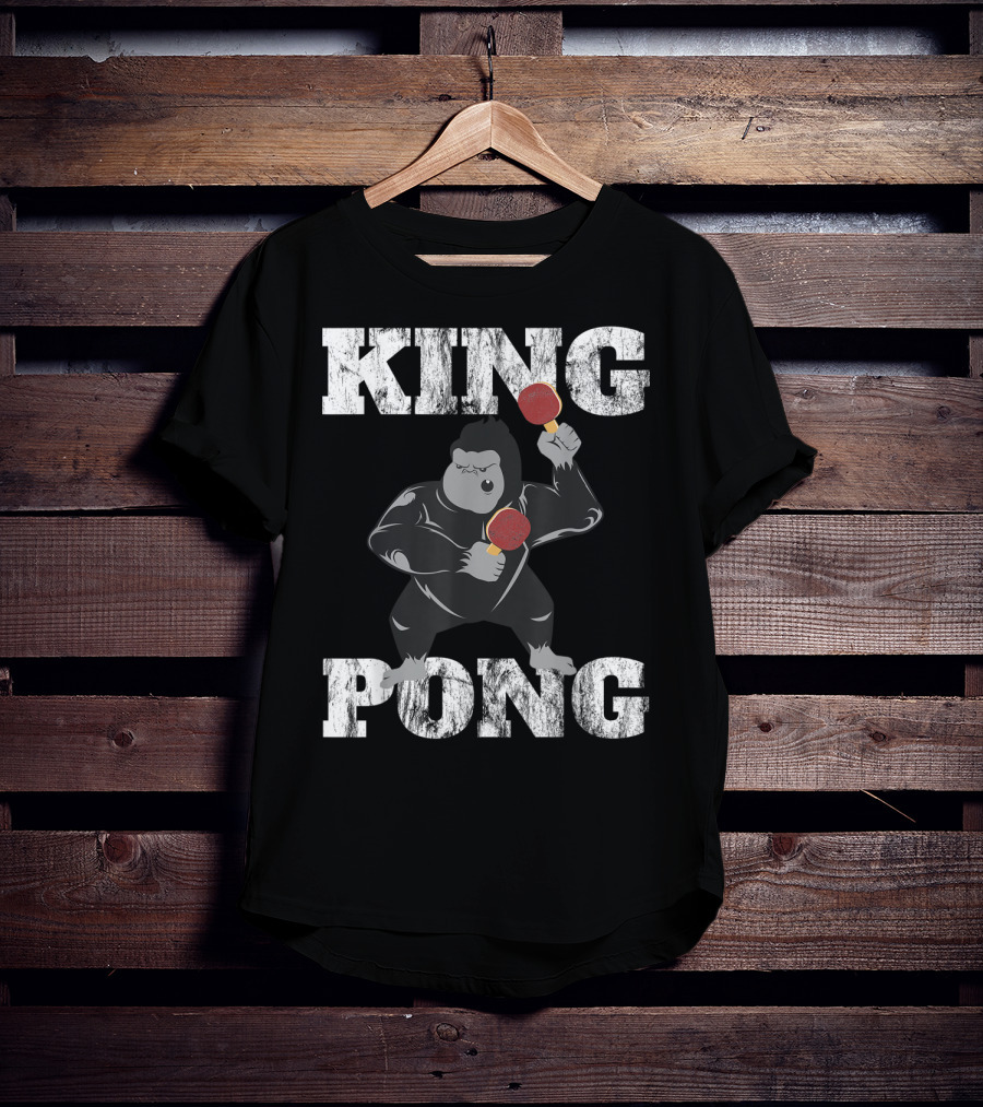 King Pong Funny Vintage Table Tennis Ping Pong T-Shirt