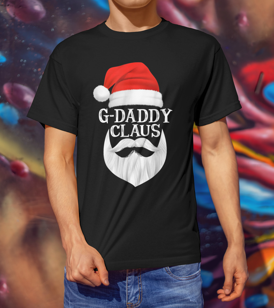 G-Daddy Claus Christmas Beard Santa Hat T-Shirt