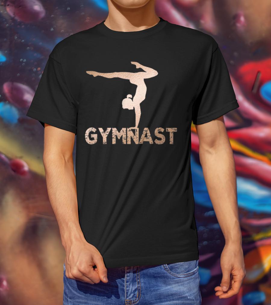 Gymnastics Women Girls Rose Gold Handstand Pose T-Shirt