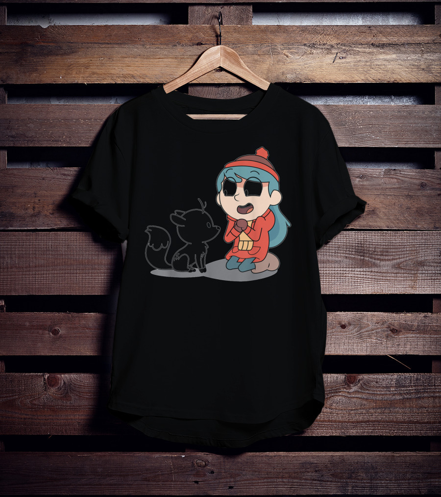 Hilda And Twig Sitting Joyfully In Winter Wear T-Shirt