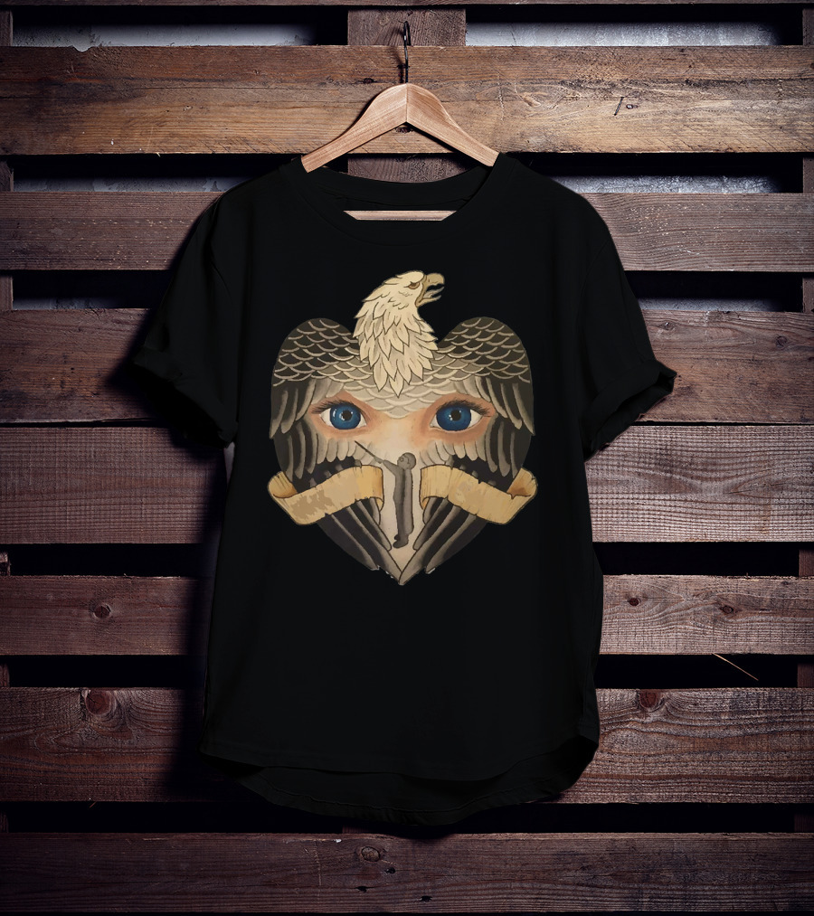 Eagle Heart With Eyes Magician Man T-Shirt