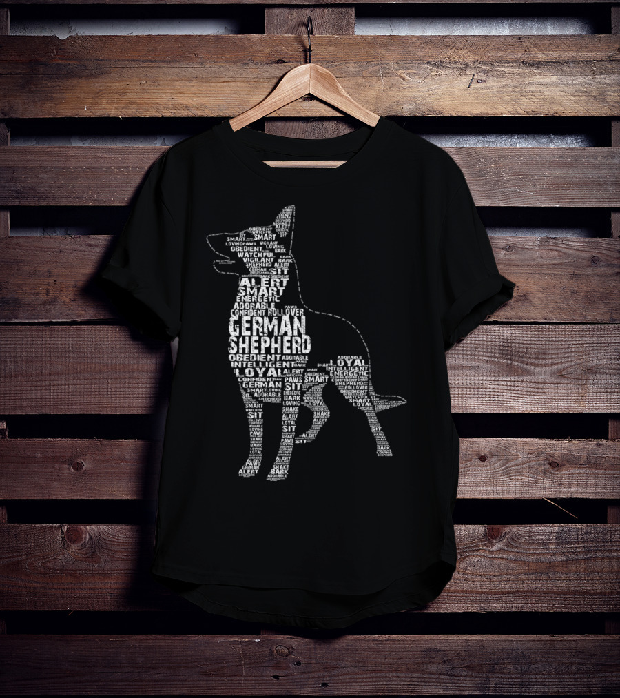 I Love My German Shepherd Dog Mom Alert Smart Loyal Obedient Energetic Confident T-Shirt