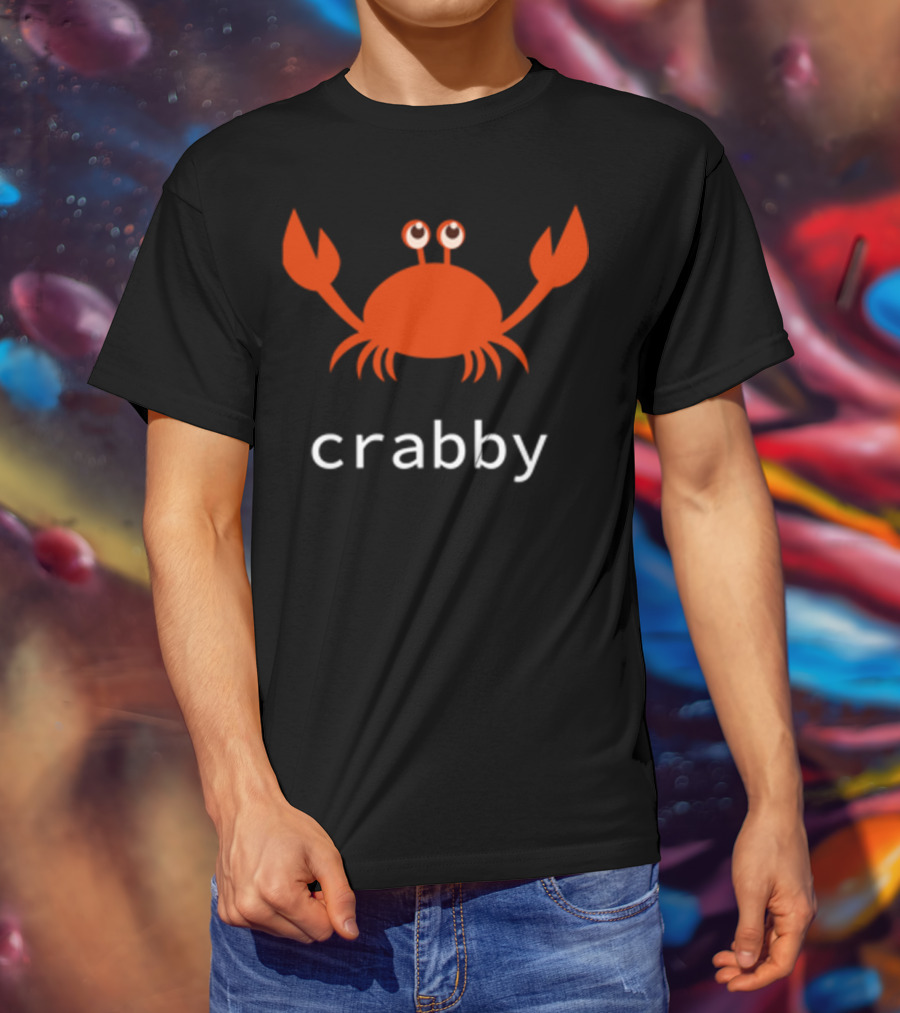 Crabby Red Crab With Googly Eyes T-Shirt