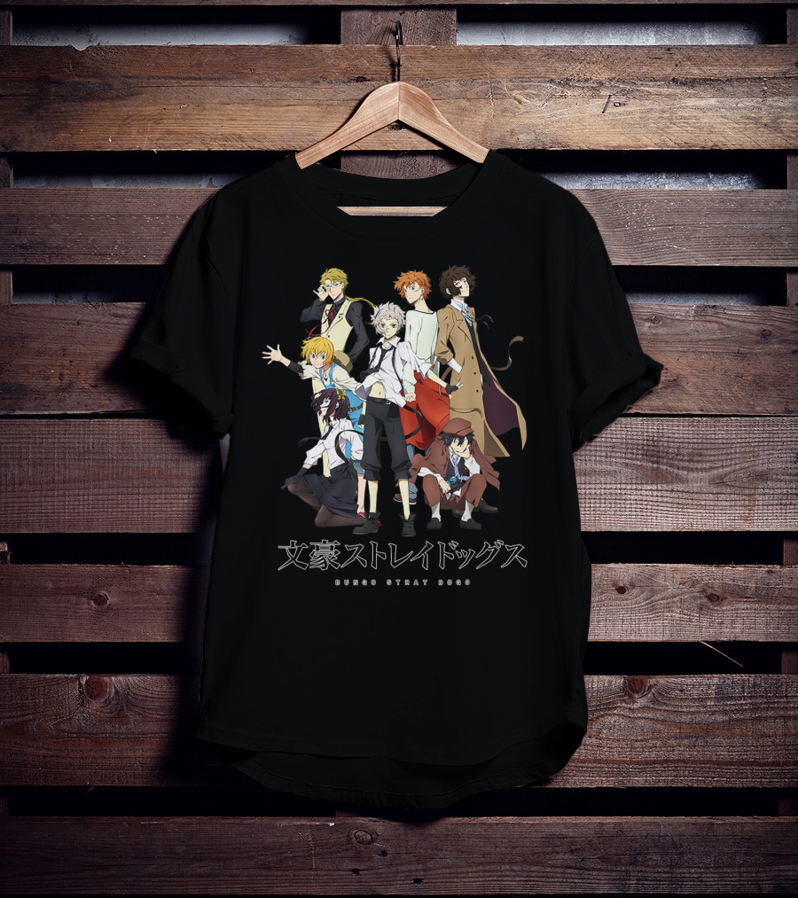 Bungo Stray Dogs Anime Characters Group T-Shirt