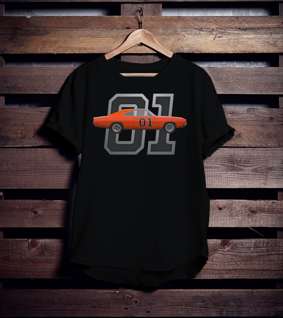 01 Classic Car 1969 Dodge Charger General Dukes T-Shirt