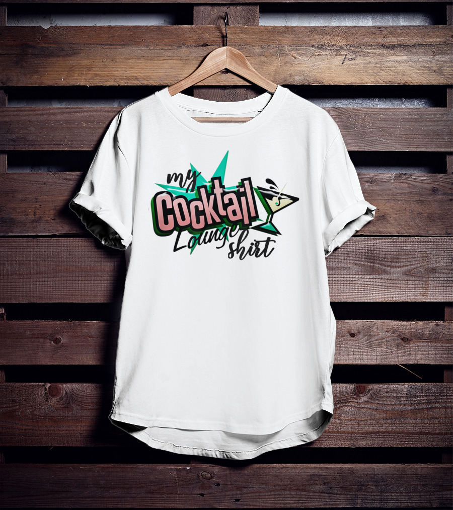 My Cocktail Lounge Shirt Martini Starburst T-Shirt
