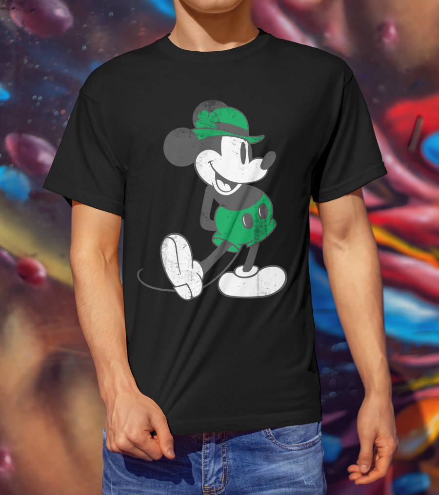 Disney Mickey Mouse Classic Green St. Patrick's Day Edition T-Shirt
