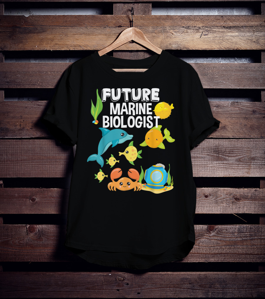 Future Marine Biologist Sea Lover Fish Sharks Ocean Adventure T-Shirt