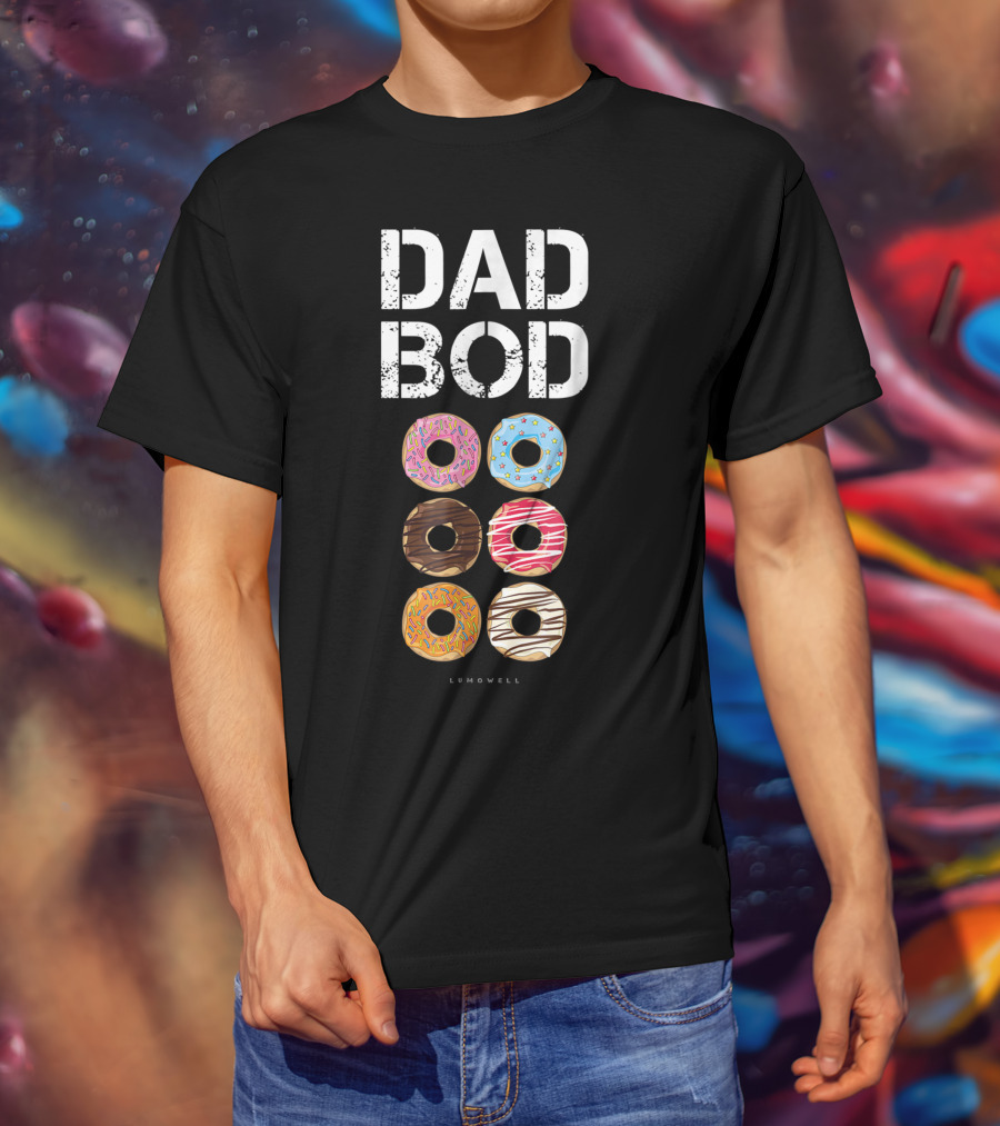 Dad Bod Donut Six Pack Daddy Gym Lumowell T-Shirt