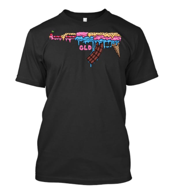 GLD Melting Ice Cream AK-47 Cone T-Shirt