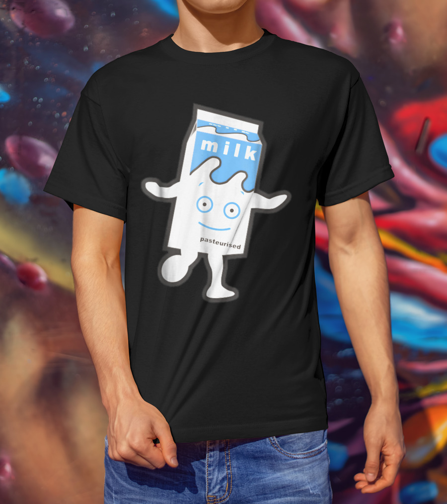 Blur Milky Milk Pasteurised Smiling Carton T-Shirt