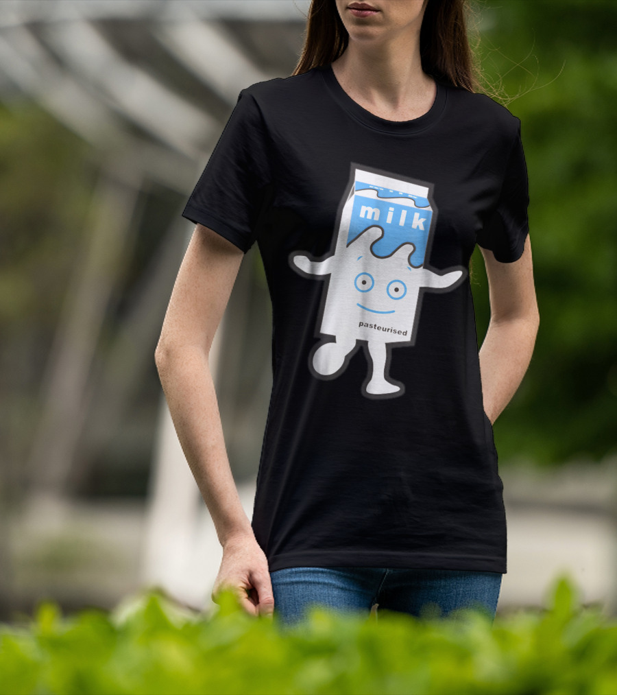 Blur Milky Milk Pasteurised Smiling Carton T-Shirt