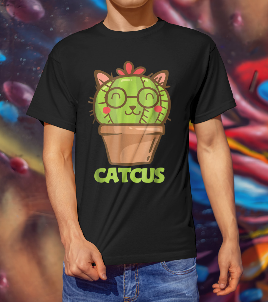 Catcus Cat Cactus Cat Humor Funny Cat Love T-Shirt