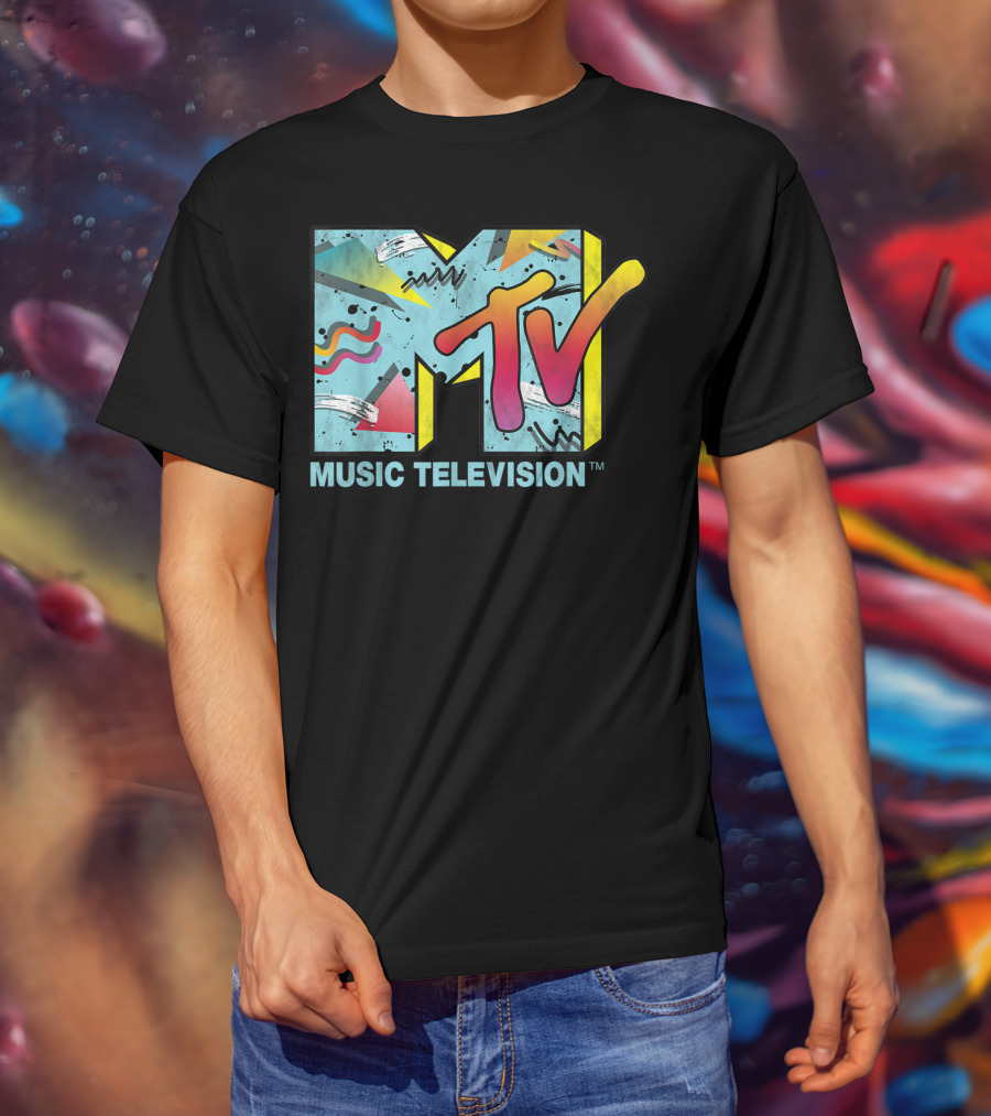MTV Music Television Vibrant Retro 80s T-Shirt