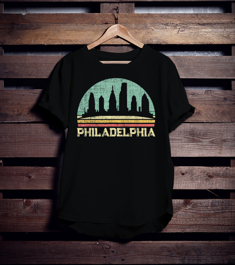 Classic Vintage Philadelphia City Skyline Pennsylvan T-Shirt