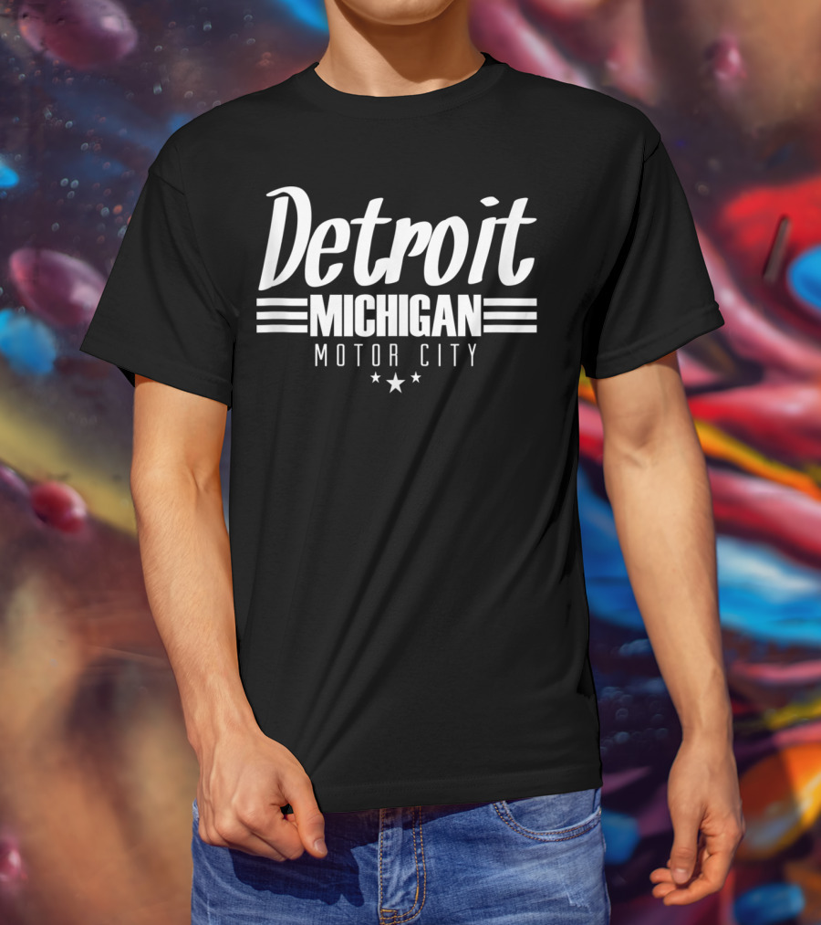 Detroit Michigan Motor City Stars T-Shirt