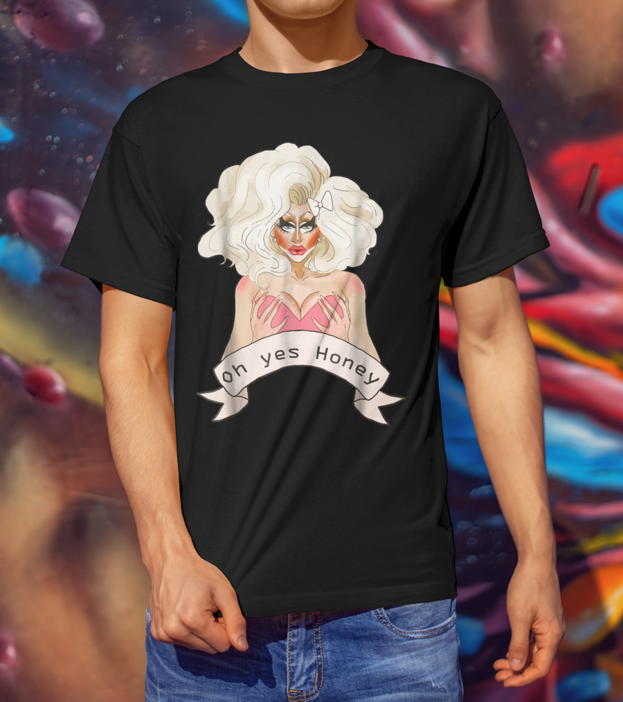 Oh Yes Honey Drag Queen Doll Face T-Shirt