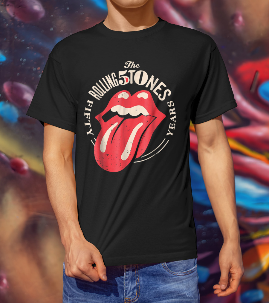 The Rolling Stones Fifty Years 5 Tongue Lips T-Shirt