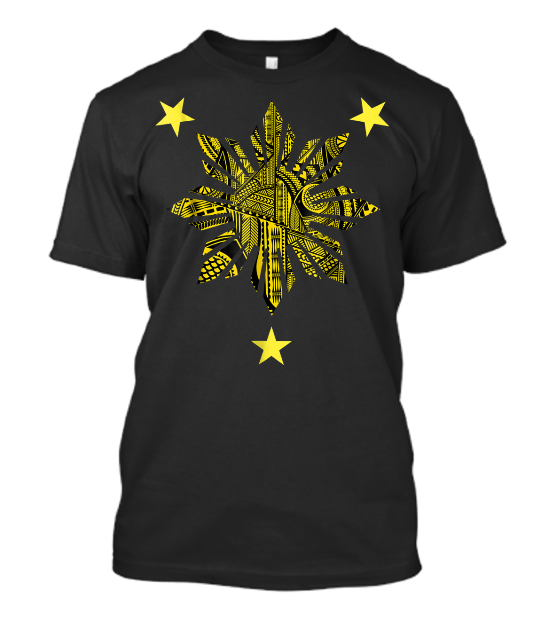Filipino Heritage Star With Polynesian Tribal Tattoo T-Shirt