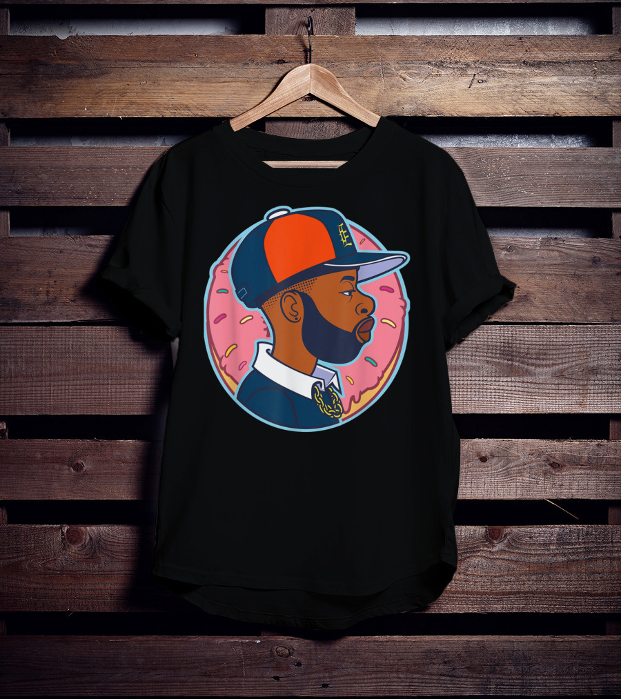 Donut Boy Sprinkles Profile With Baseball Cap T-Shirt