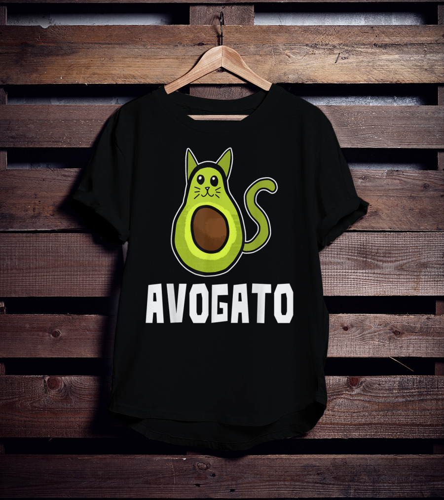 Avogato Funny Avocado Cat Lover Keto Diet T-Shirt