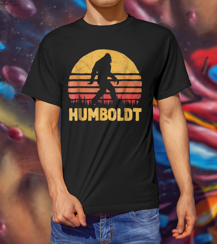 Humboldt Bigfoot Vintage Sasquatch Sunset T-Shirt