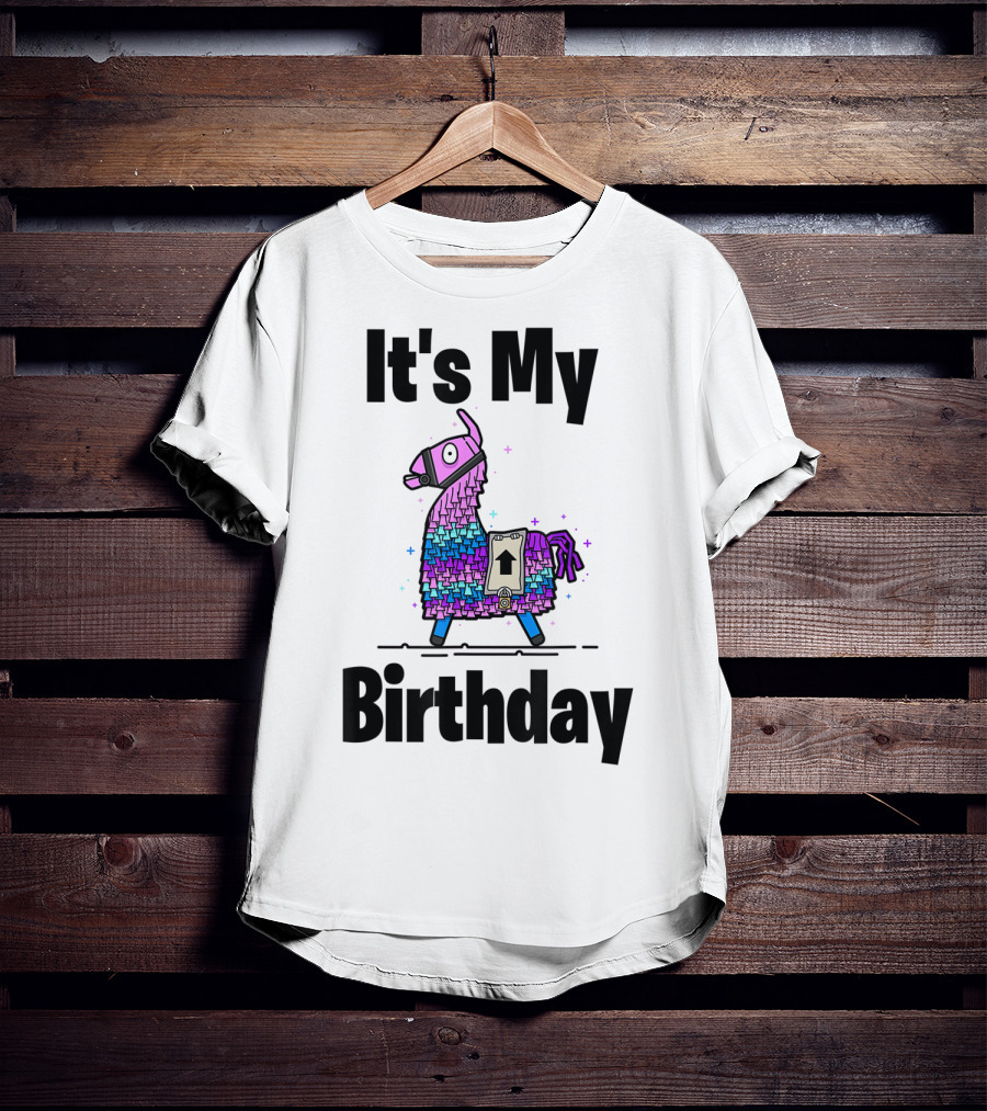 It's My Birthday Llama Purple Gamer Bday Gaming T-Shirt