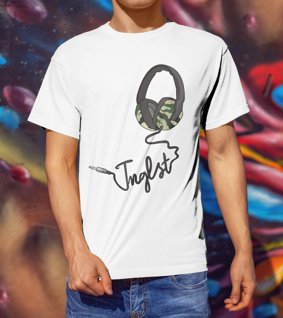 Jungle Music Junglist Drum And Bass Headphones Camo T-Shirt