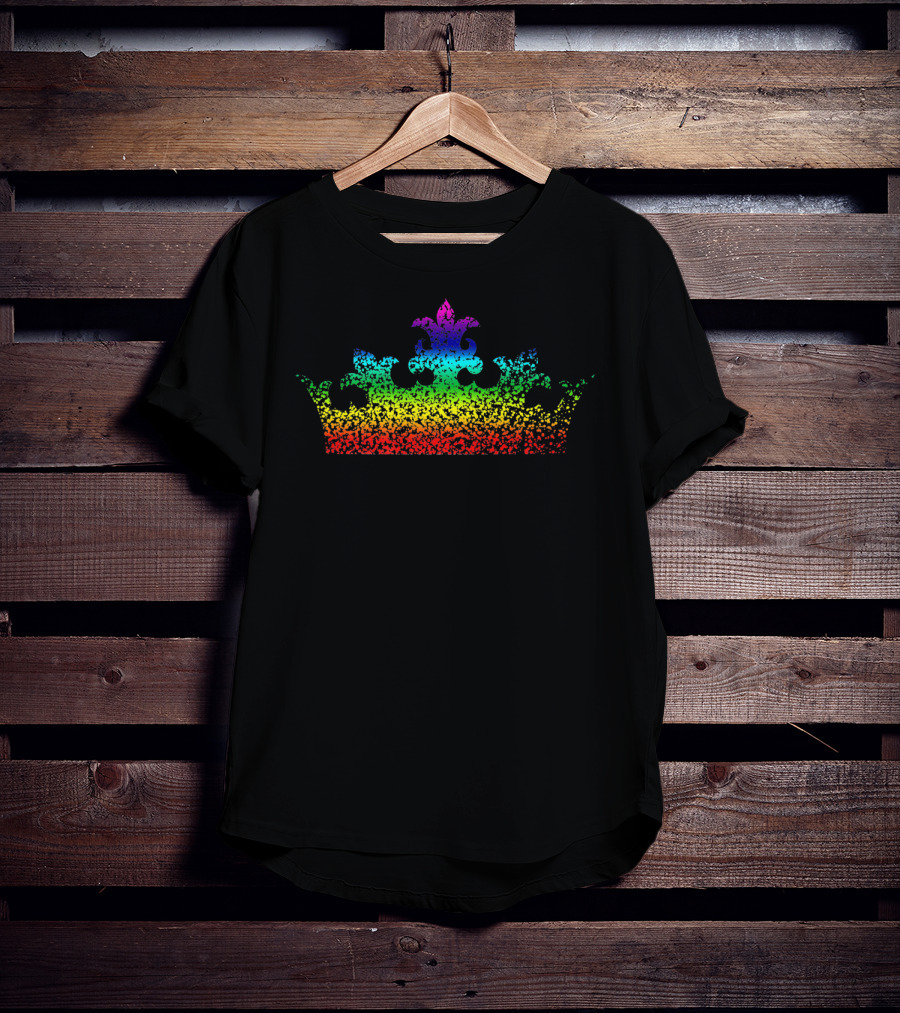 King Queen Crown Rainbow Gay Pride T-Shirt
