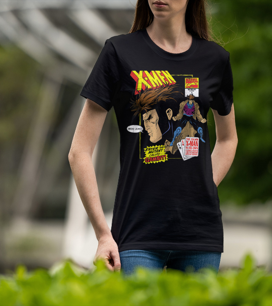 Marvel X-Men Comics Enter The Mutant Gambit Cajun Remy LeBeau Mon Ami T-Shirt