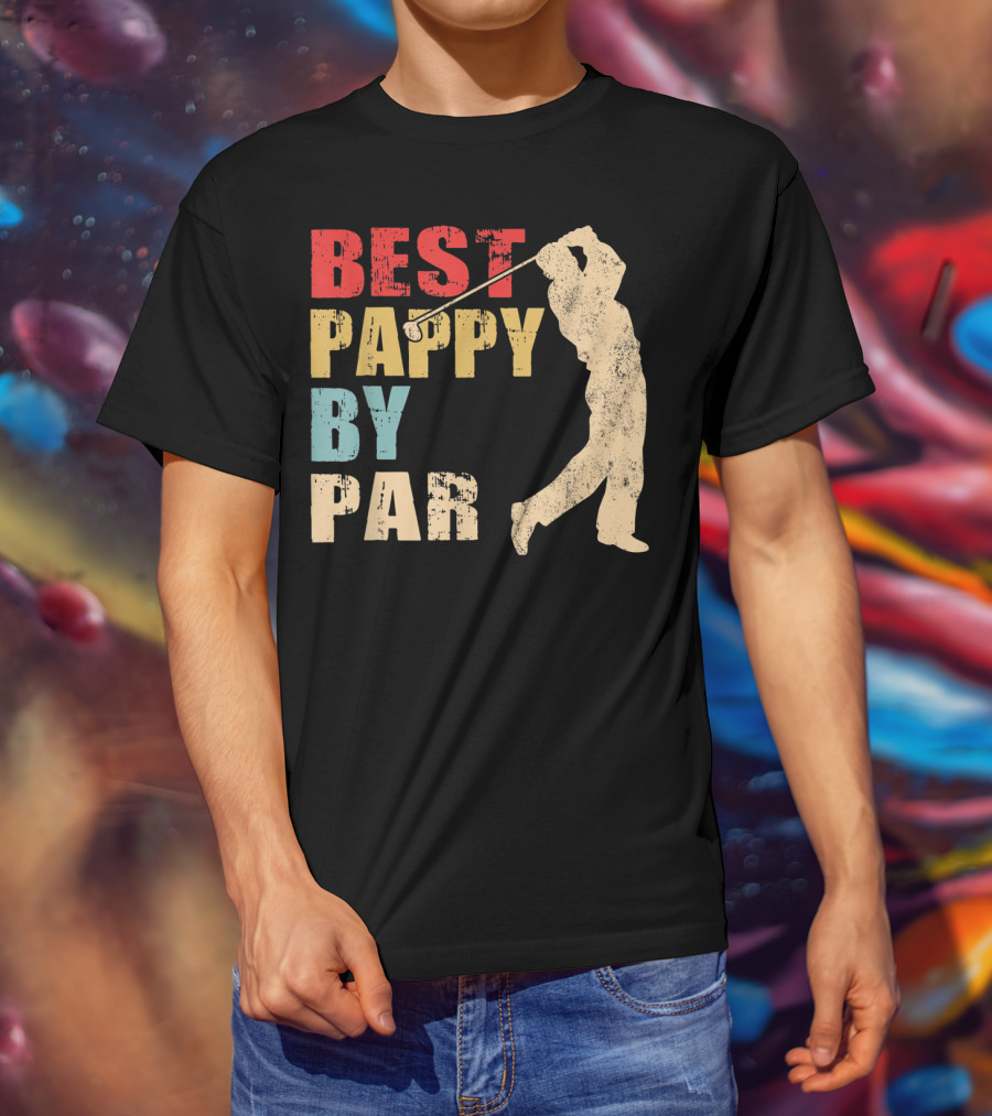 Best Pappy By Par Mens Father's Day Funny Golf Player T-Shirt