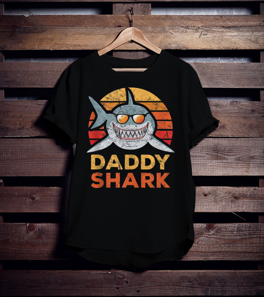 Daddy Shark Tropical Sunset T-Shirt