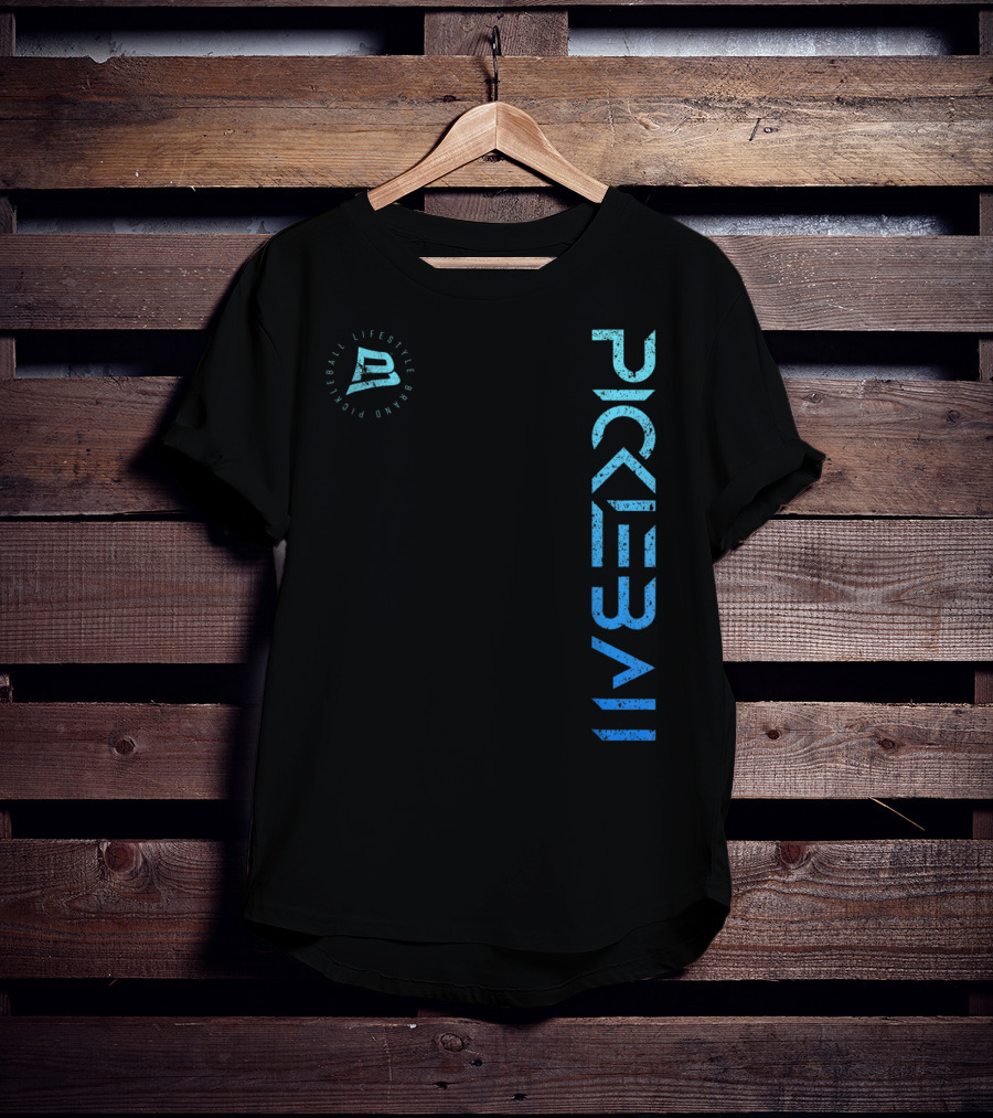 Pickleball Lifestyle Brand Distressed Blue Gradient T-Shirt