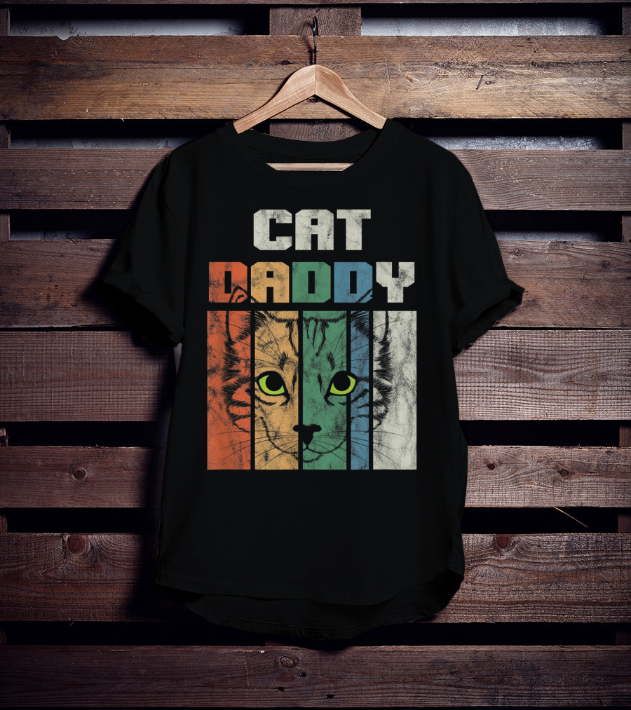 Retro Cat Daddy Cool Kitten Lover T-Shirt