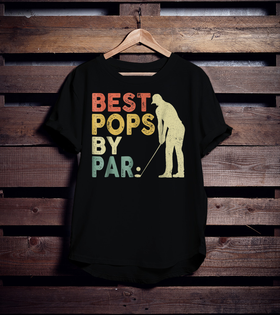 Best Pops By Par Golf Retro Vintage Golfer T-Shirt