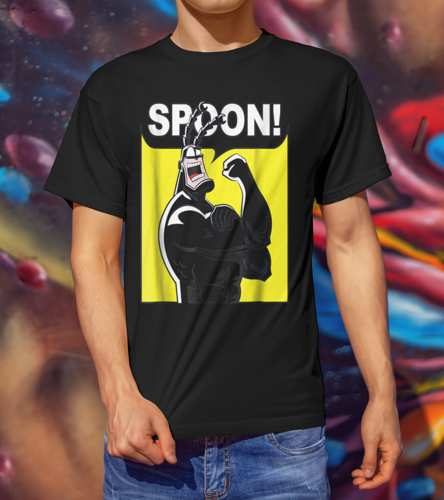 SPOON Tick Character Shouting Classic Comic T-Shirt