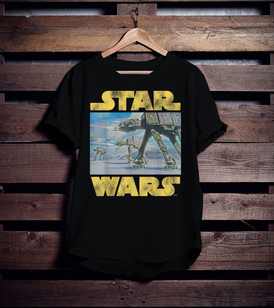 Star Wars Vintage Imperial AT-AT Battle Of Hoth Scene T-Shirt