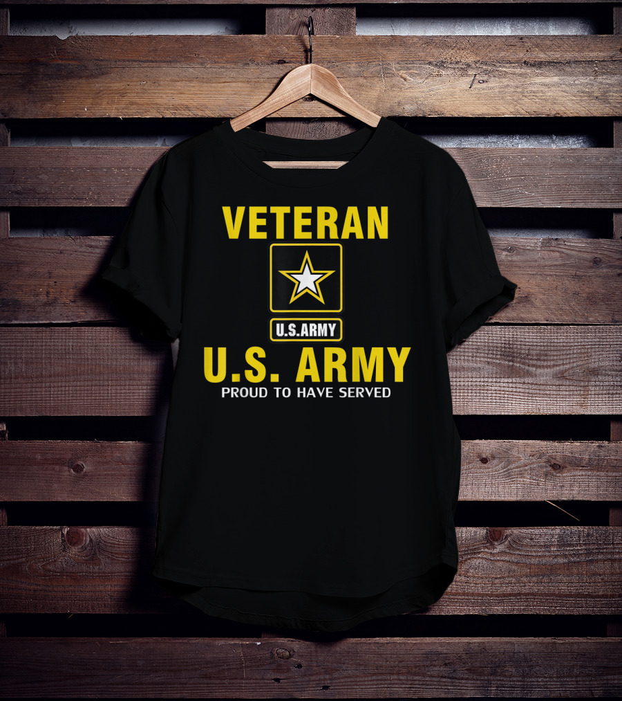 Veteran U.S. Army Proud To Have Served Star Emblem T-Shirt