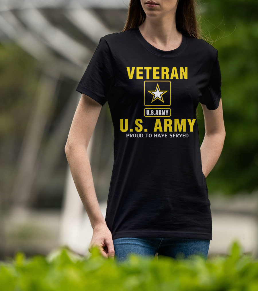 Veteran U.S. Army Proud To Have Served Star Emblem T-Shirt