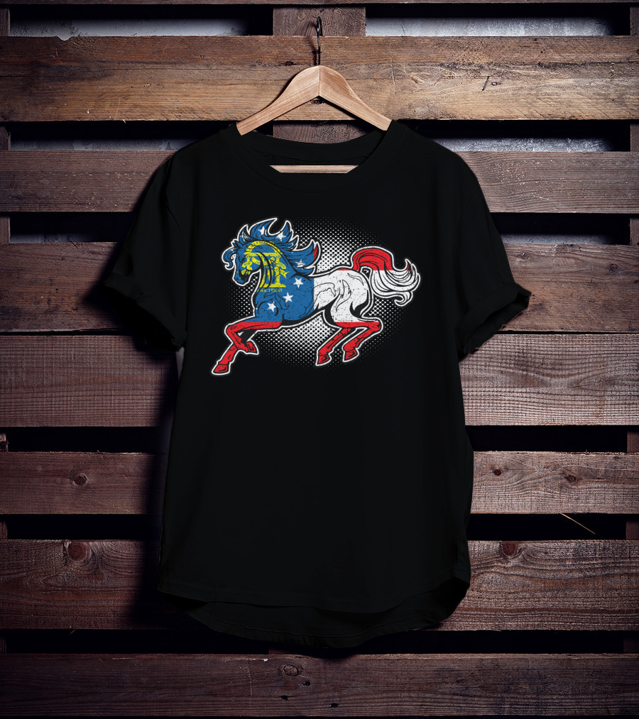 Georgia State Flag Horse T-Shirt