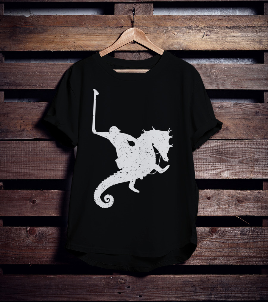Funny Cute Water Polo Sea Horse Rider T-Shirt