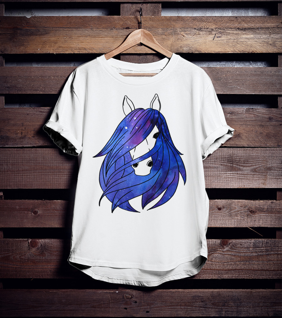 Galaxy Horse Mystical Equestrian For Girls With Starry Mane T-Shirt