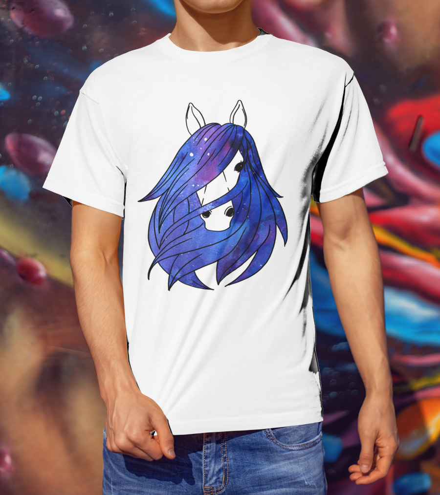 Galaxy Horse Mystical Equestrian For Girls With Starry Mane T-Shirt