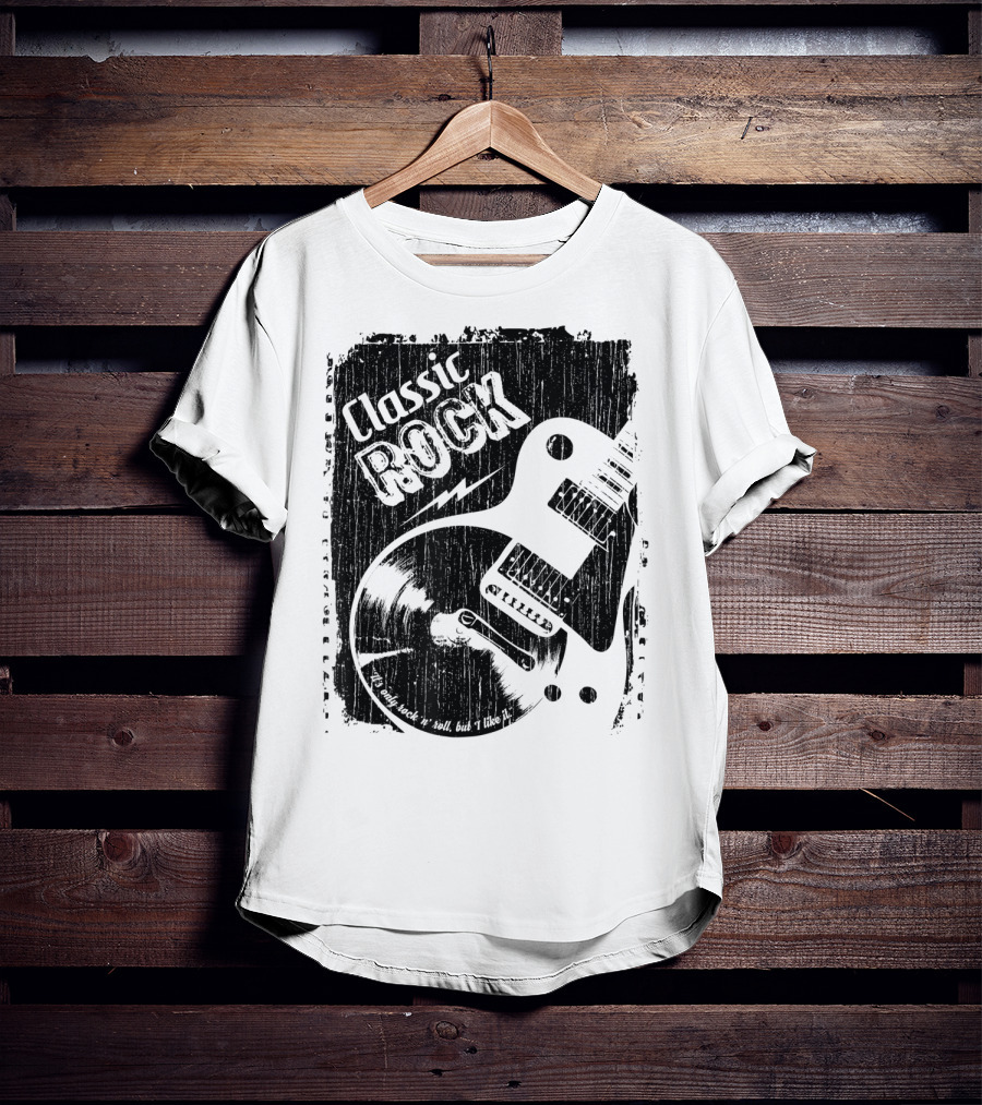 Classic Rock Guitar Vinyl Record Grunge T-Shirt