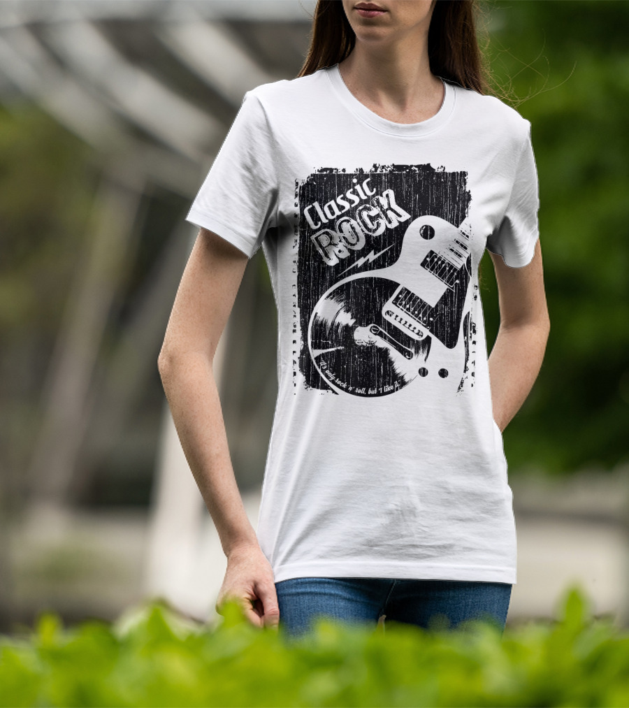 Classic Rock Guitar Vinyl Record Grunge T-Shirt
