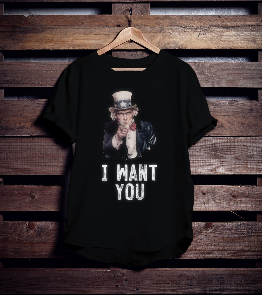 Uncle Sam I Want You Classic Funny American T-Shirt