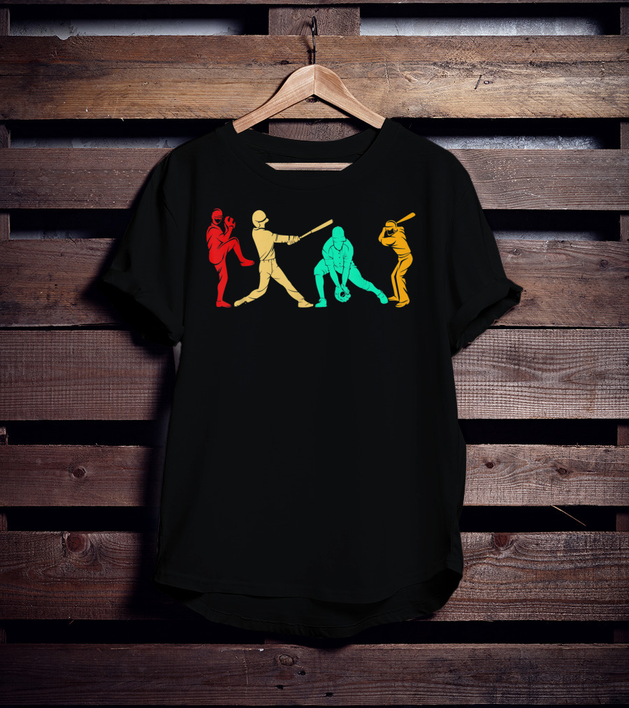 Classic Vintage Style Baseball Player T-Shirt