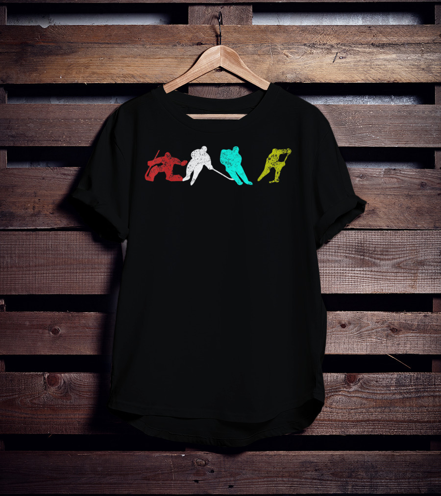 Classic Vintage Style Ice Hockey T-Shirt
