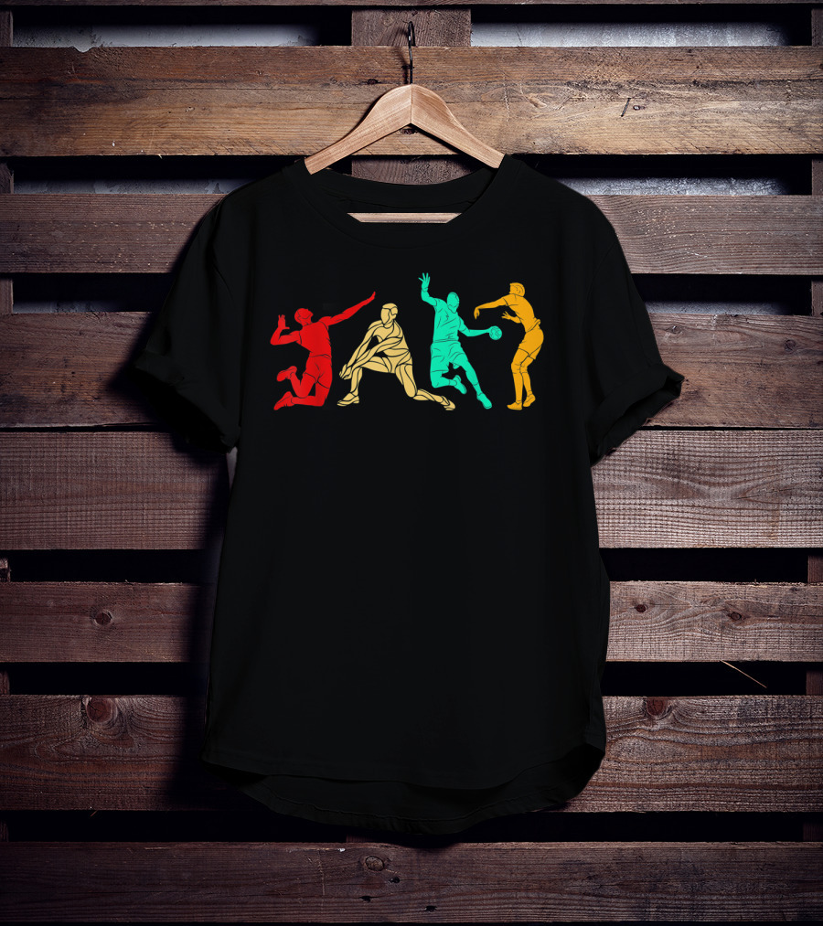 Classic Vintage Style Volleyball Sport T-Shirt